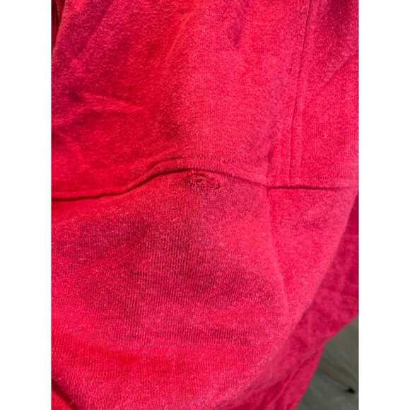 Prana Red Hooded Cropped Lace Up Pullover Sz M - Picture 6 of 11